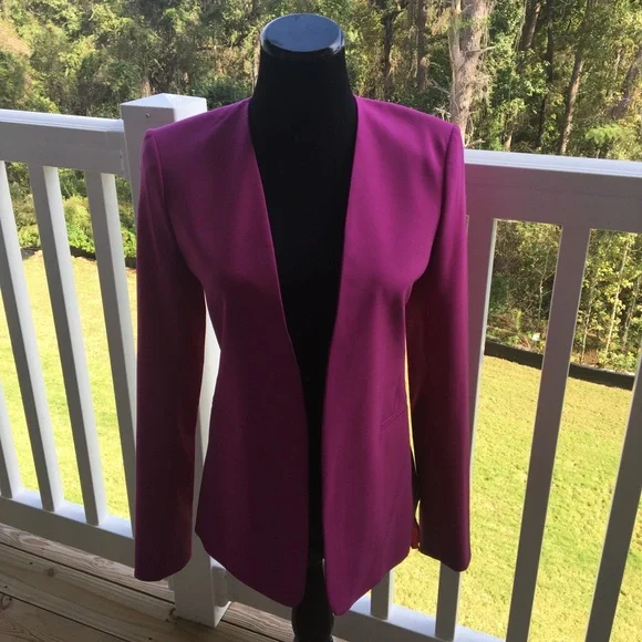 Theory Vivid Fuchsia Classic Suit Blazer
